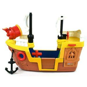 Vintage Fisher Price Little People Lil' Pirate Ship Toy Playset 2005 -No Figures